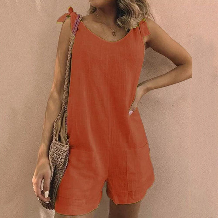 Una Bow Strap Pocket Playsuit