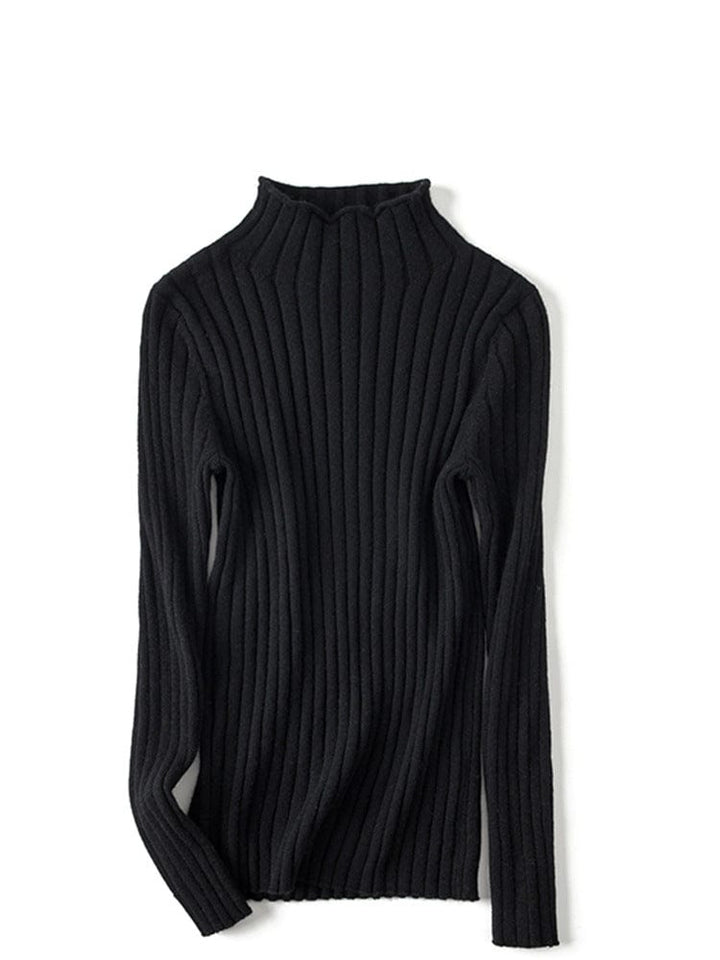 Livia Cashmere Ribbed Mockneck