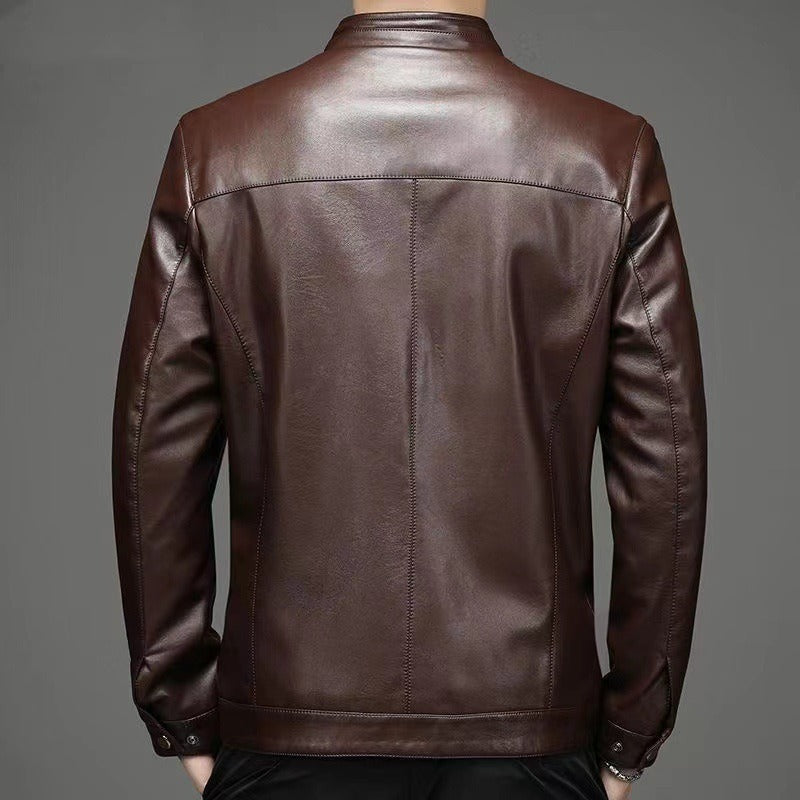 Harry Quilted Detail Leather Jacket