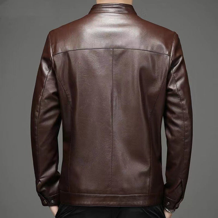 Harry Quilted Detail Leather Jacket