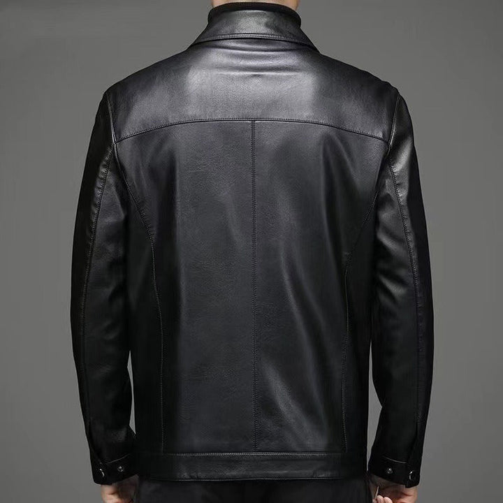 Harry Quilted Detail Leather Jacket