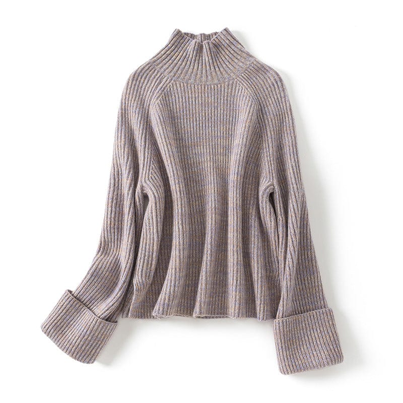 Isolde Cashmere Ribbed Mockneck