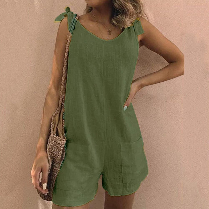 Una Bow Strap Pocket Playsuit