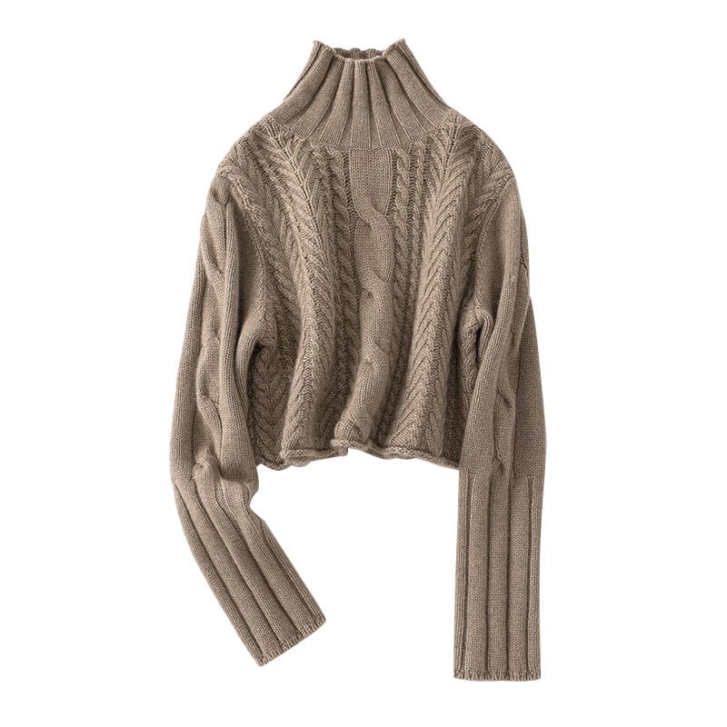 Marielle Cashmere Cropped Turtleneck