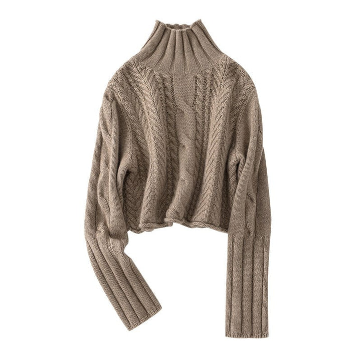 Marielle Cashmere Cropped Turtleneck