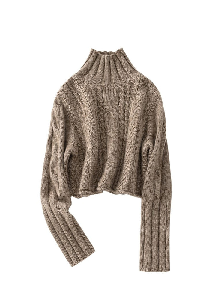 Marielle Cashmere Cropped Turtleneck