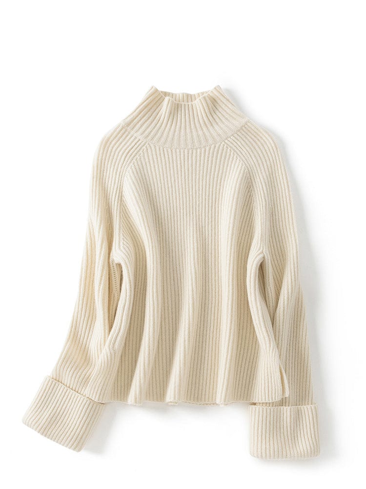 Isolde Cashmere Ribbed Mockneck