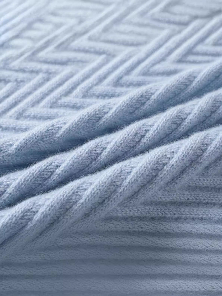 Elara Cashmere Chevron V-Neck