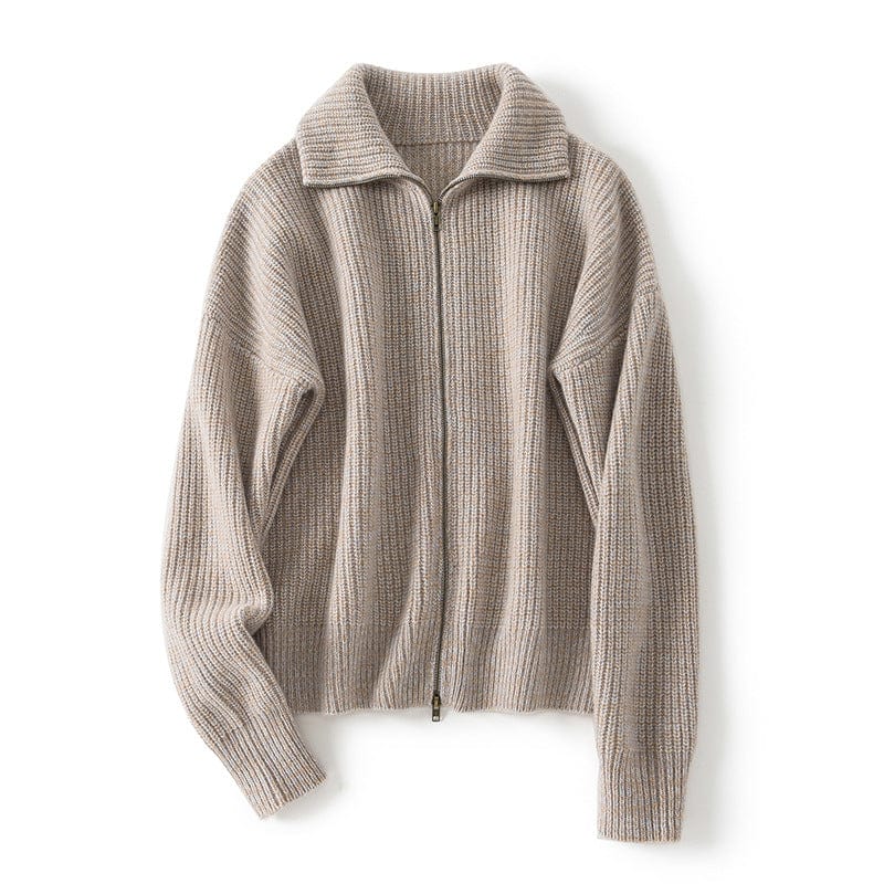 Camille Cashmere Zip Cardigan