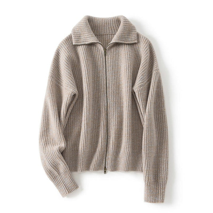Camille Cashmere Zip Cardigan