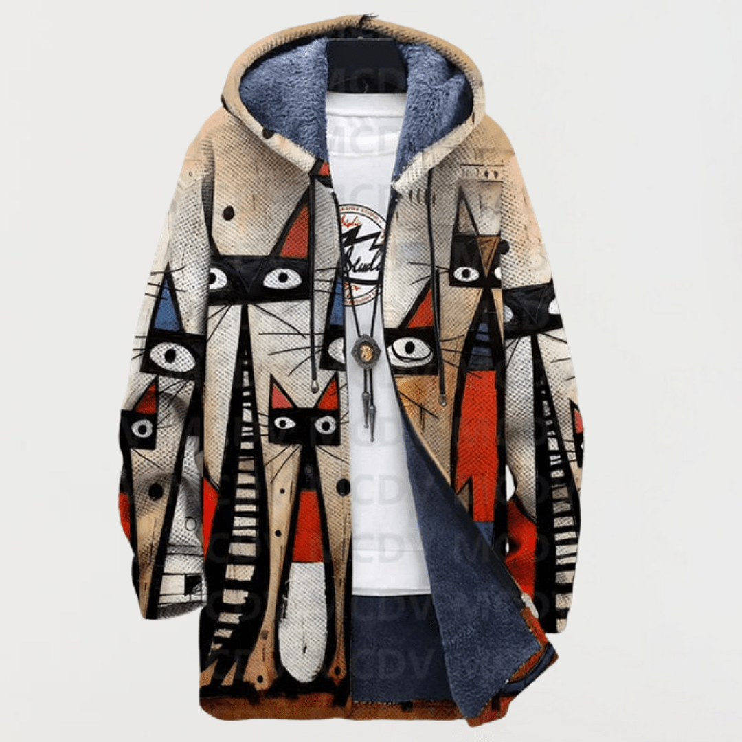 Cleo | Abstract Cat Hoodie