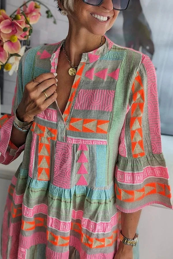 Juliane Boho Tiered Swing Dress