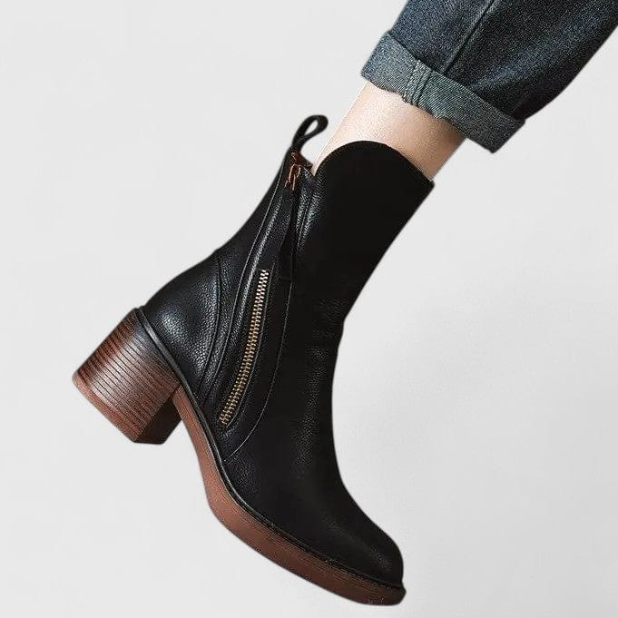 Sable Sleek Zip Bootie