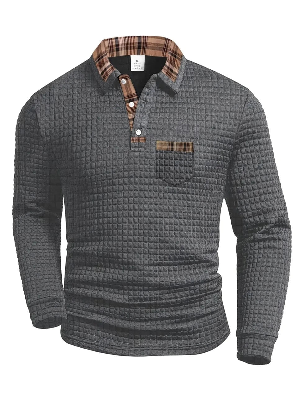 Maddox Waffle Henley Collar