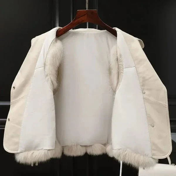 Mira Plush Fur Collar Vest