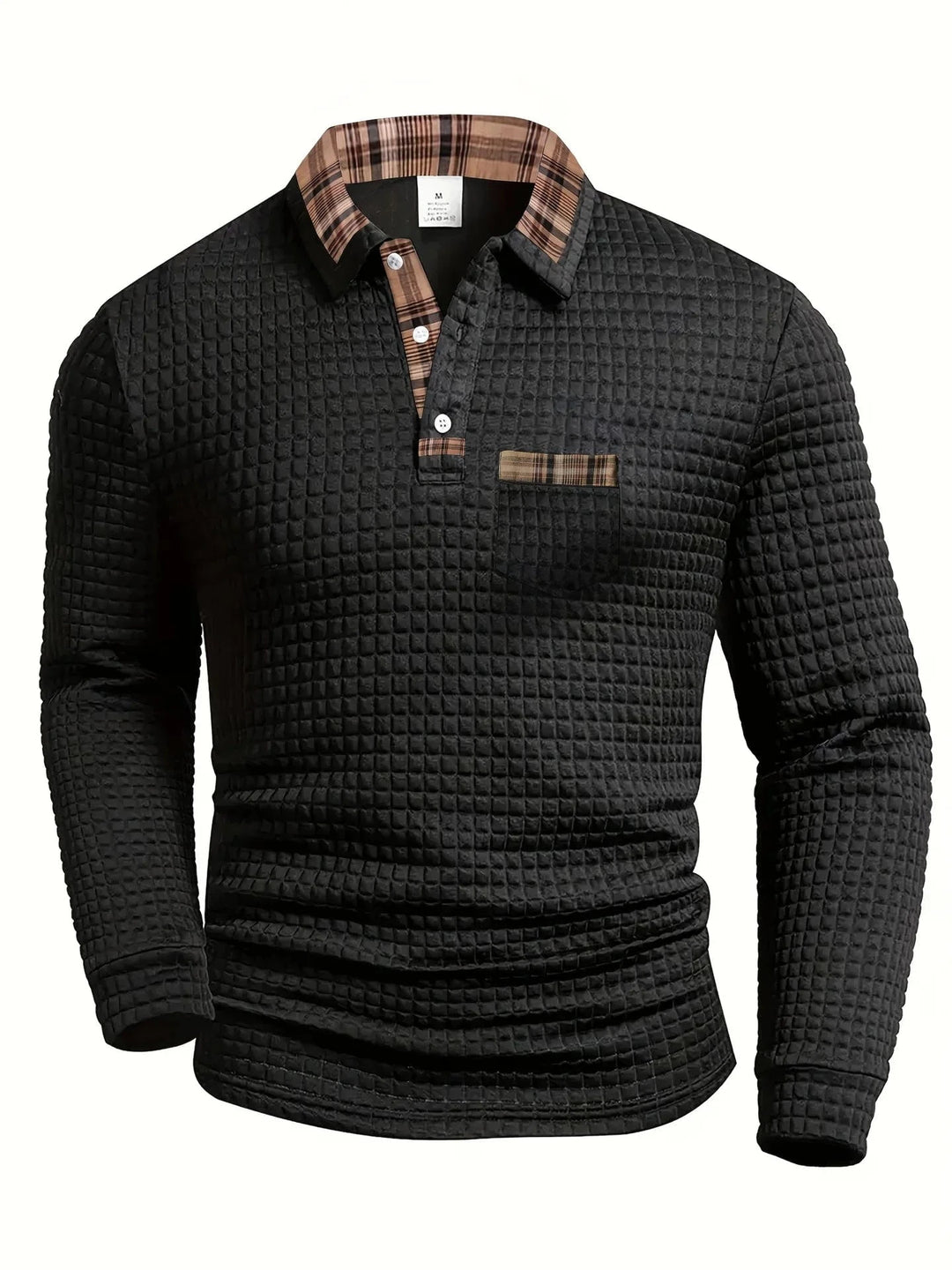 Maddox Waffle Henley Collar