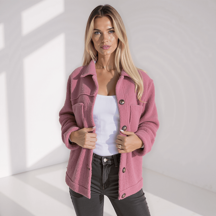 Lennox Fuzzy Buttoned Jacket