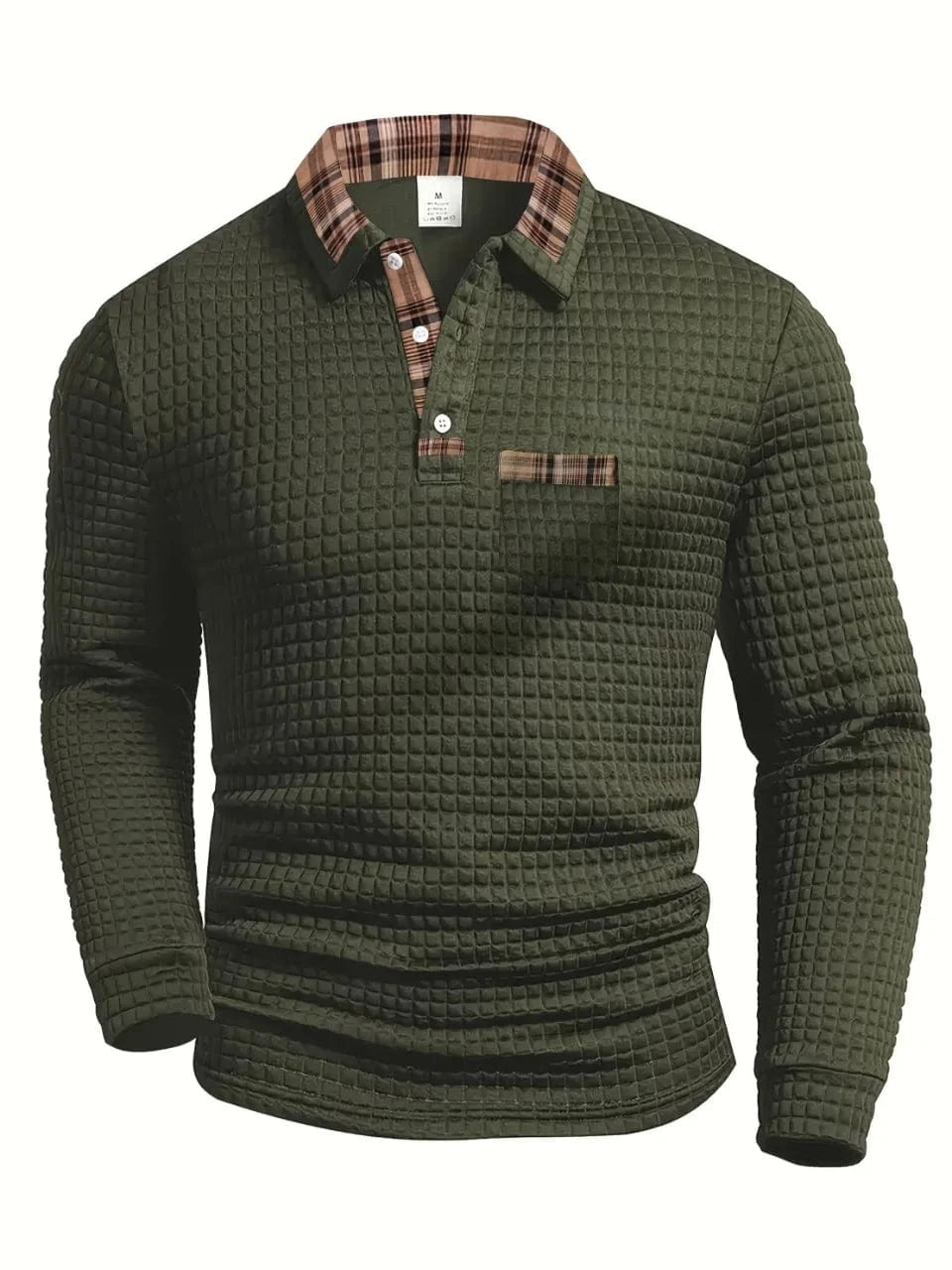 Maddox Waffle Henley Collar