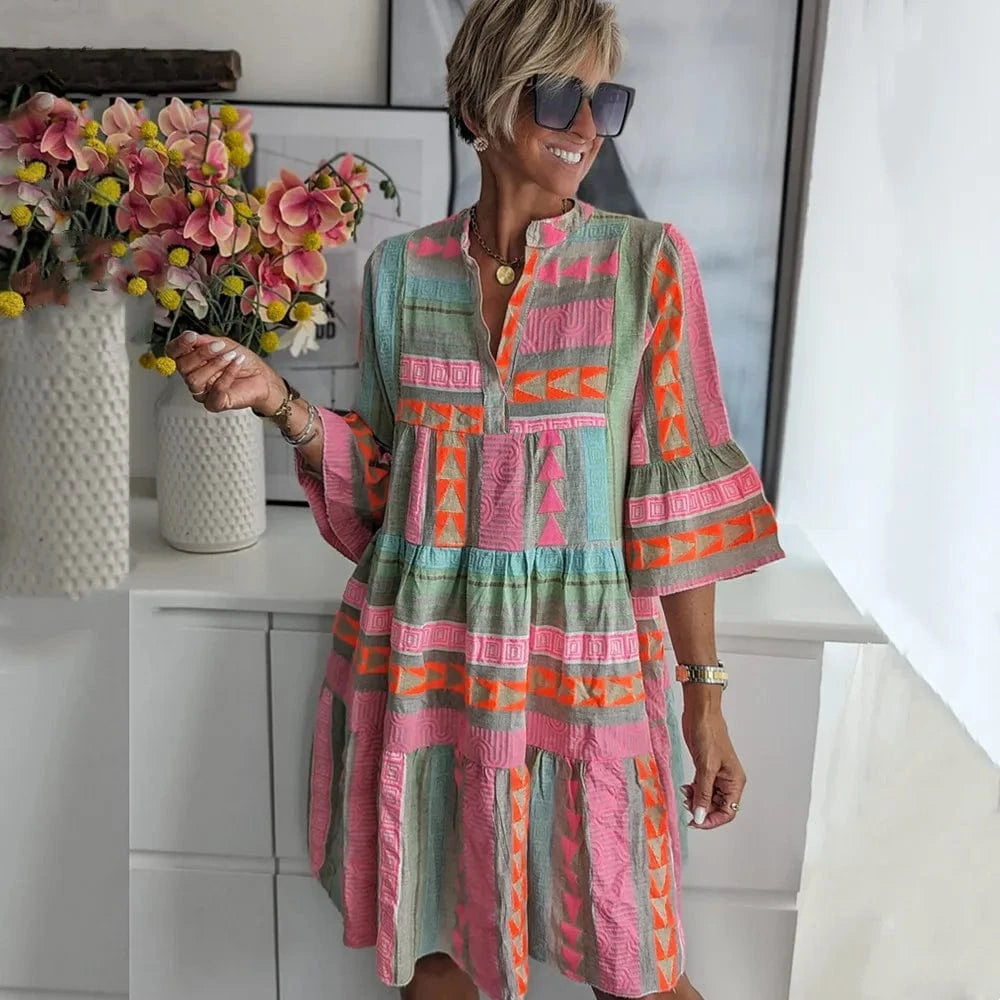 Juliane Boho Tiered Swing Dress