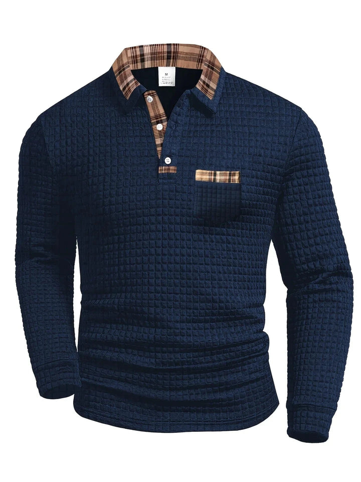 Maddox Waffle Henley Collar