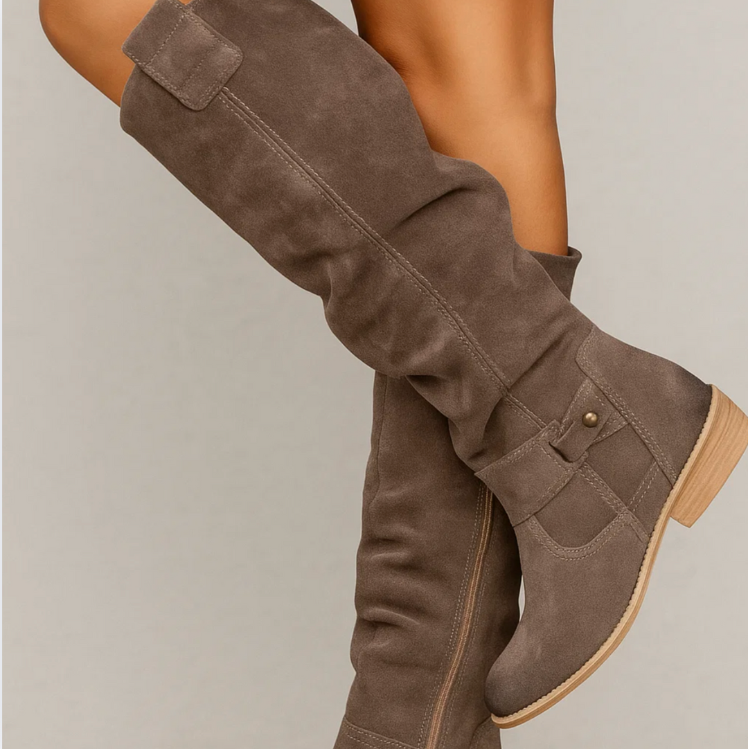 Mira Belted Suede Boot