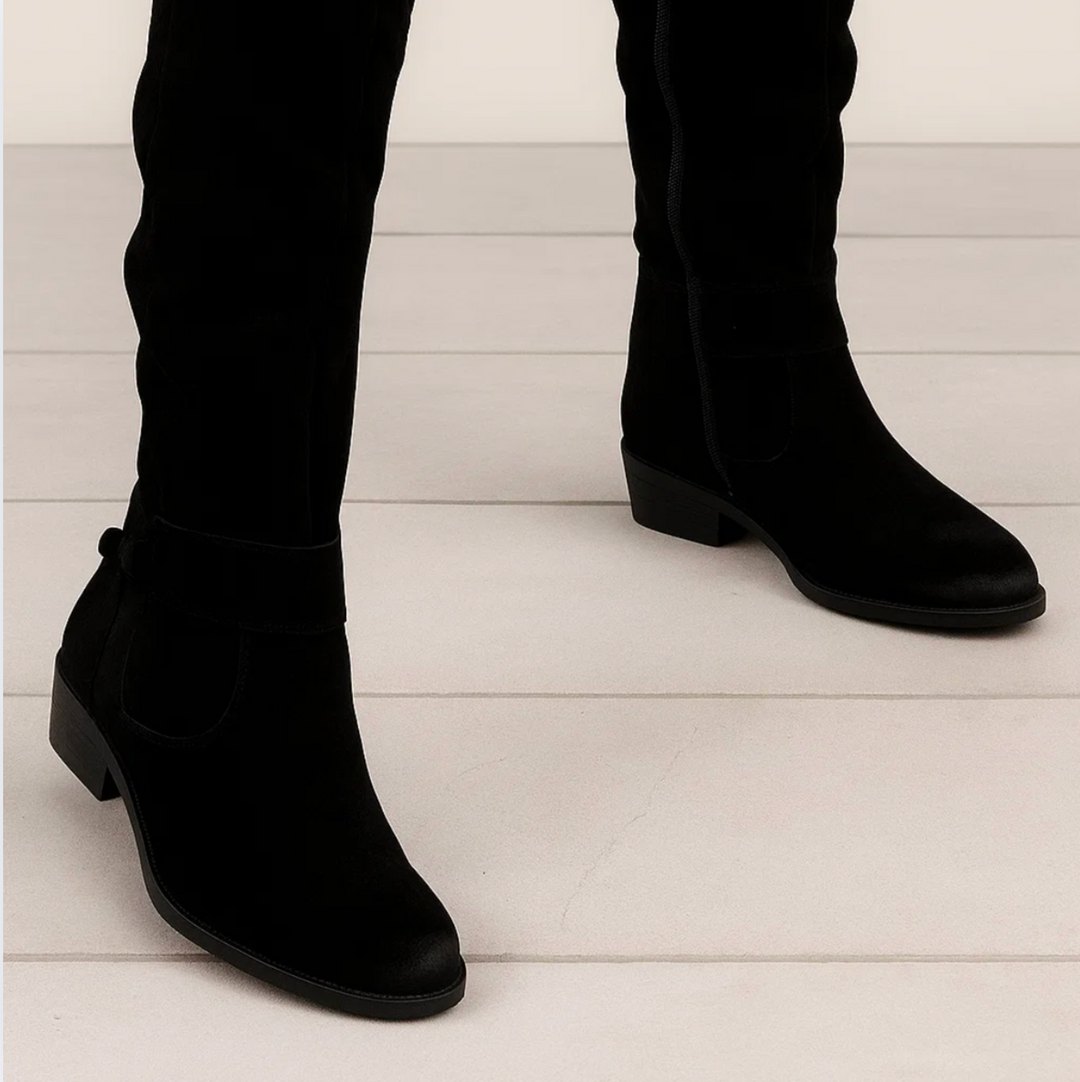 Mira Belted Suede Boot