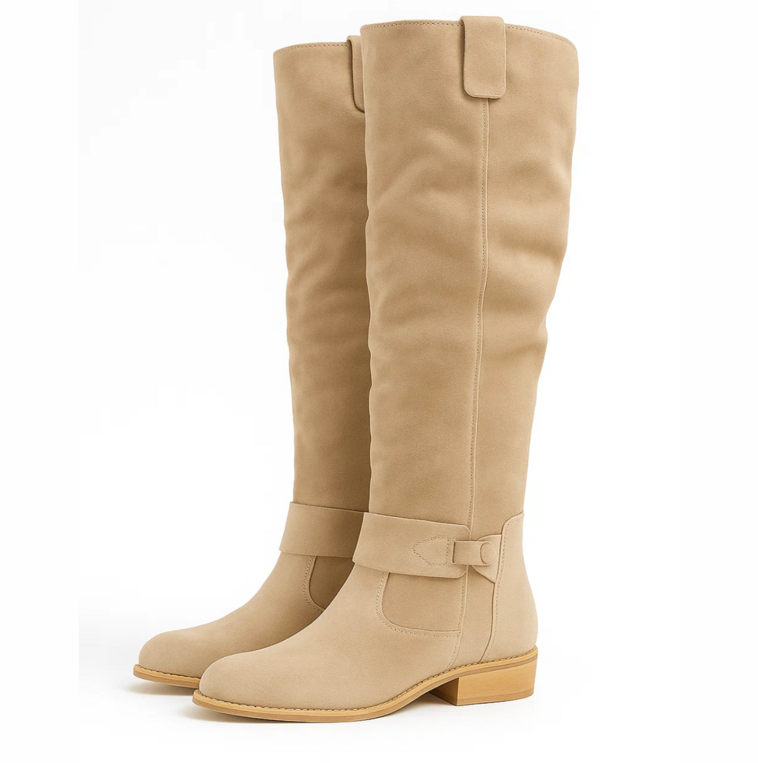 Mira Belted Suede Boot