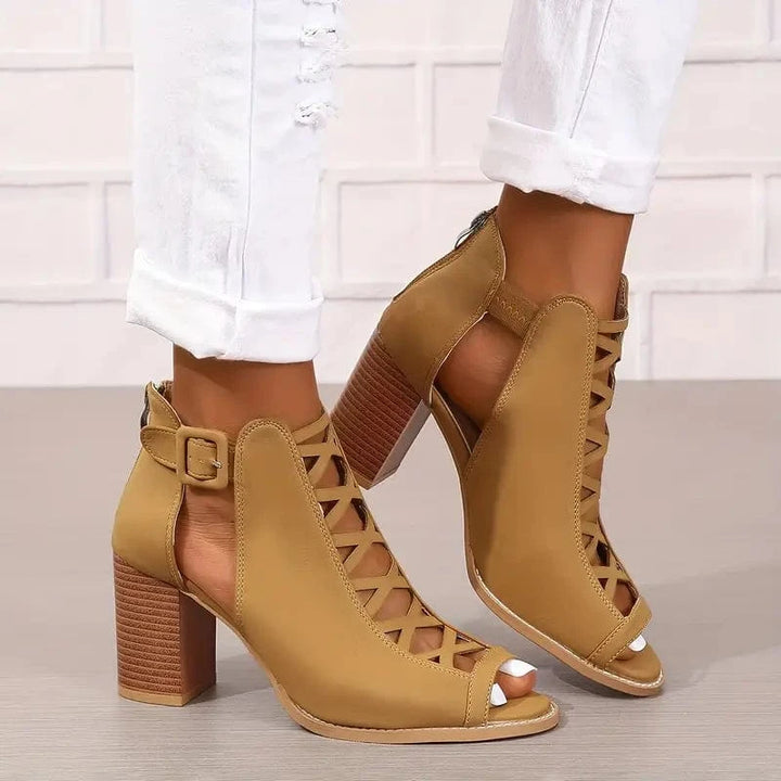 Ruzilya Elegant Sandals with Chunky Heel