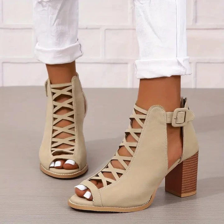 Ruzilya Elegant Sandals with Chunky Heel