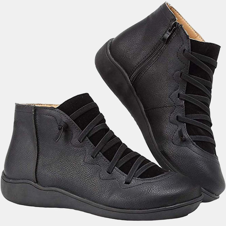 Avery Block Heel Lace-up Boots