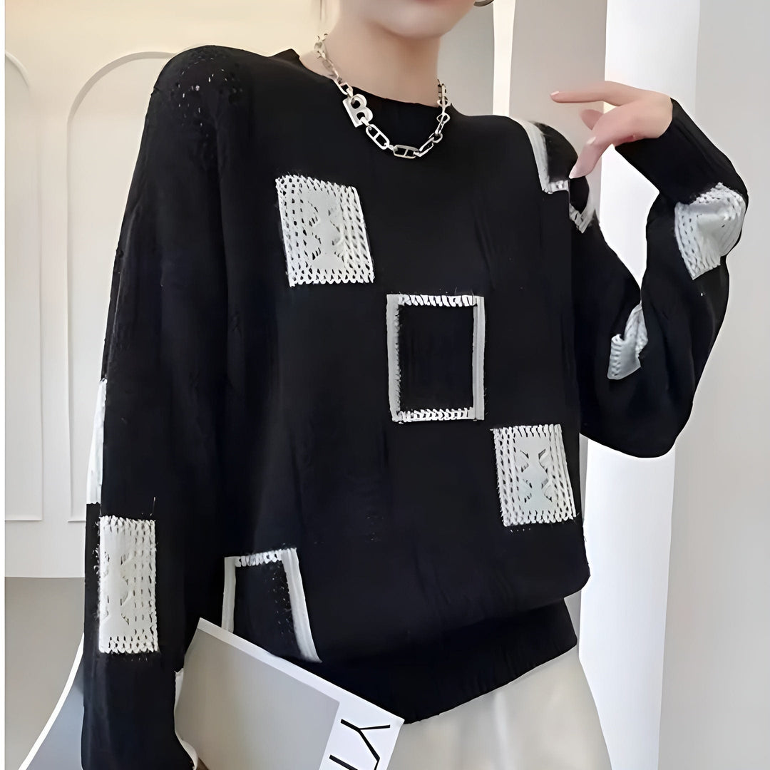 Sabine Graphic Block Sweater