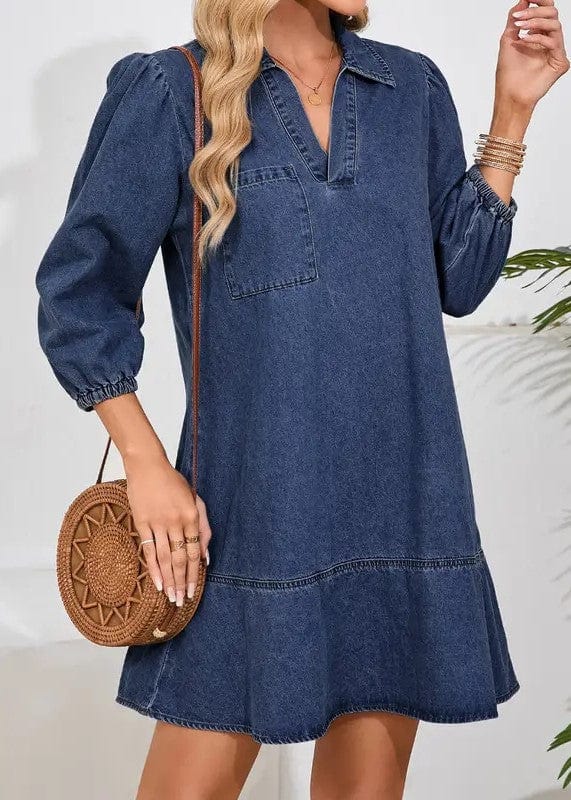 Elodie Tiered Denim Dress