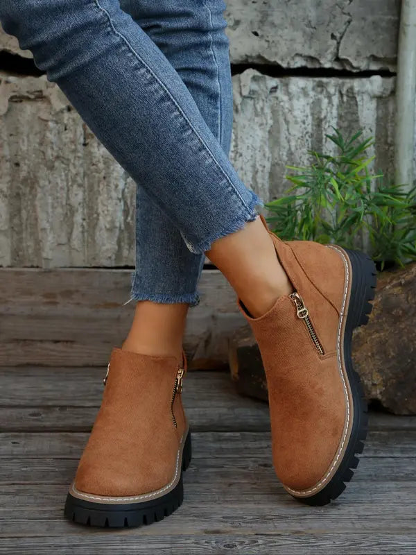 Mila Zip-Heel Booties
