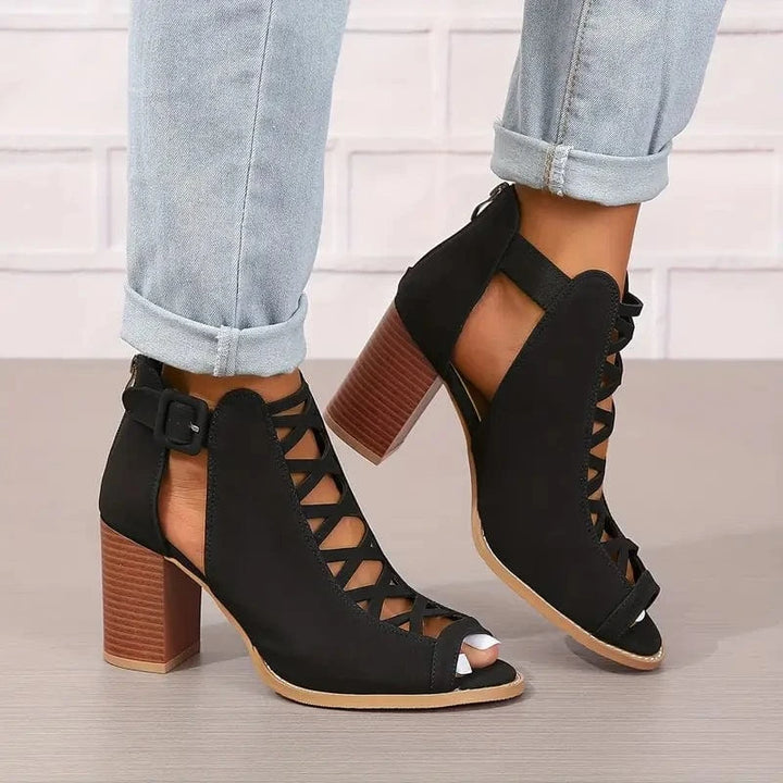 Ruzilya Elegant Sandals with Chunky Heel
