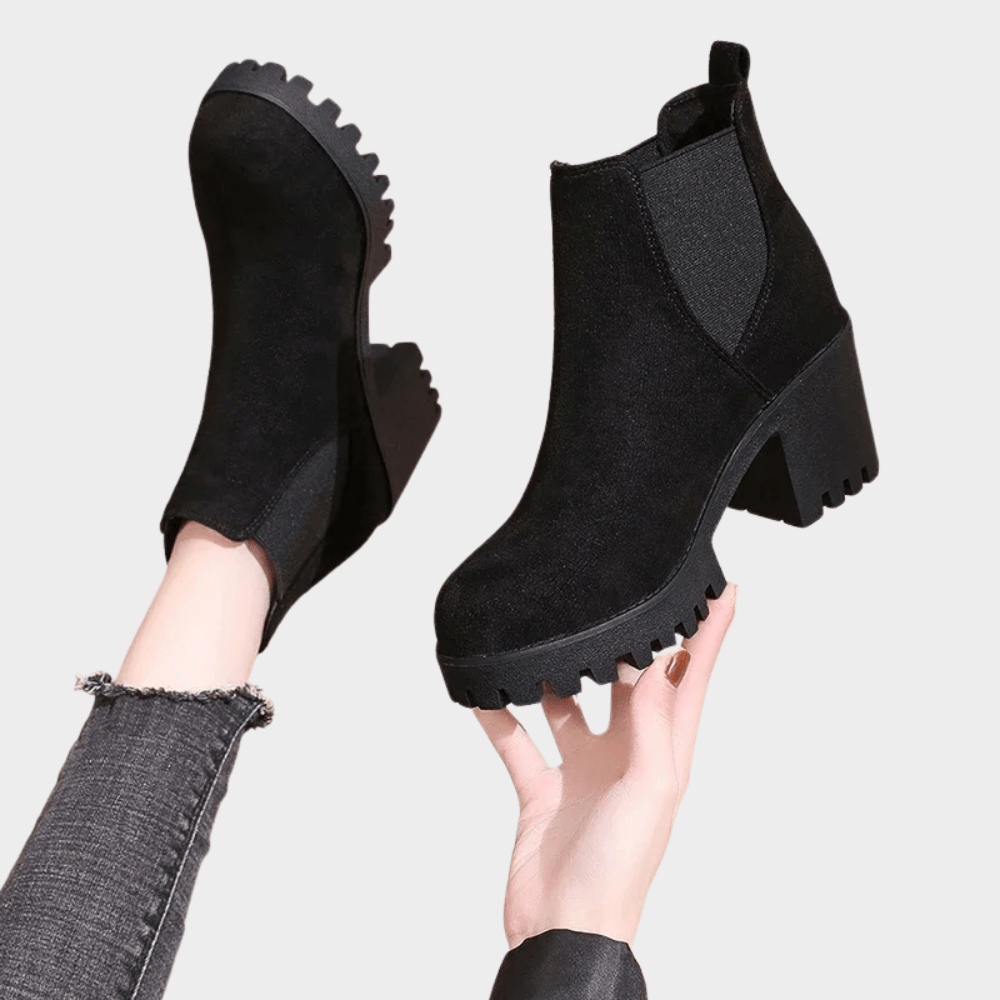 Grace Pointed Toe Kitten Heel Boots