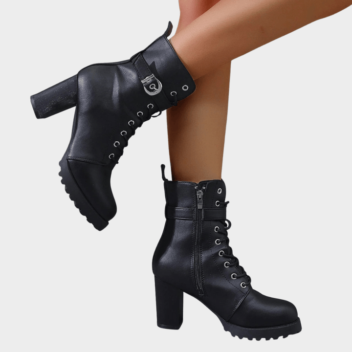 Evelyn Round Toe Ankle Boots