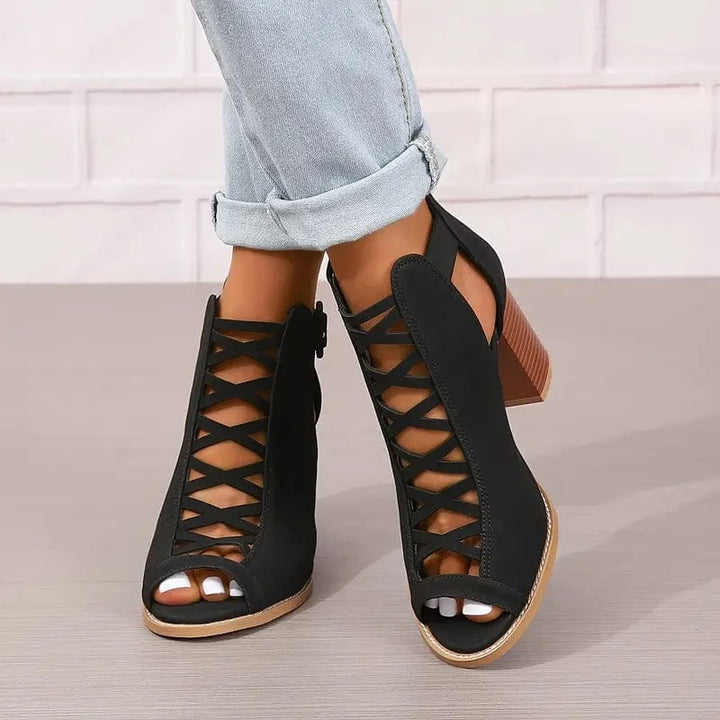 Ruzilya Elegant Sandals with Chunky Heel