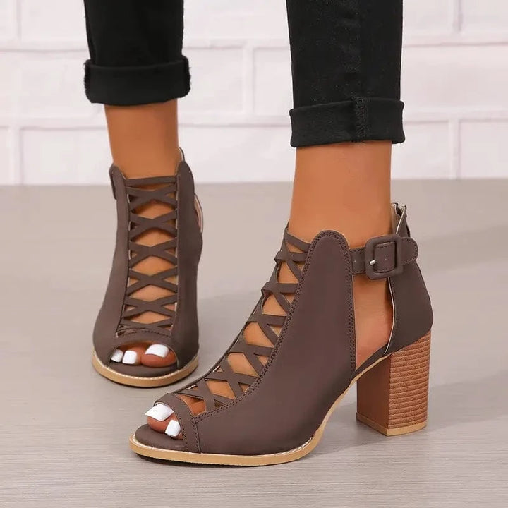 Ruzilya Elegant Sandals with Chunky Heel