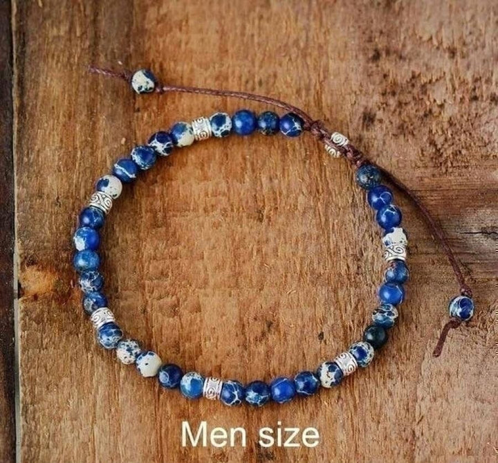 Handmade Purple Jasper Stone Adjustable Bracelet