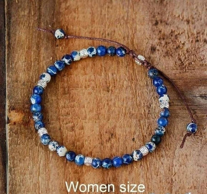 Handmade Purple Jasper Stone Adjustable Bracelet