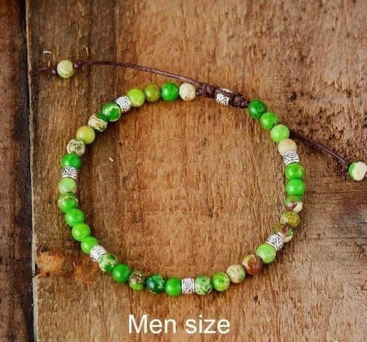 Handmade Purple Jasper Stone Adjustable Bracelet