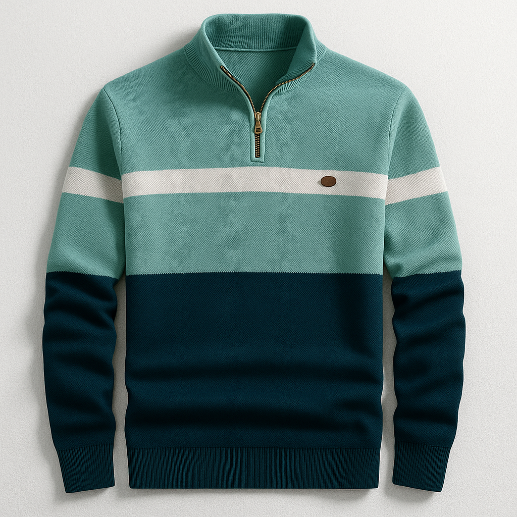 Atlas Two-Tone Zip Pullover