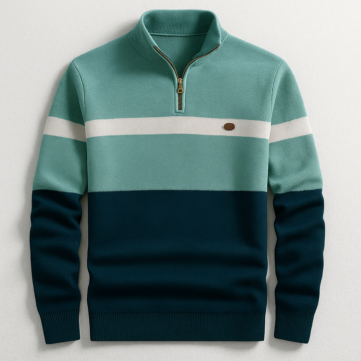 Atlas Two-Tone Zip Pullover