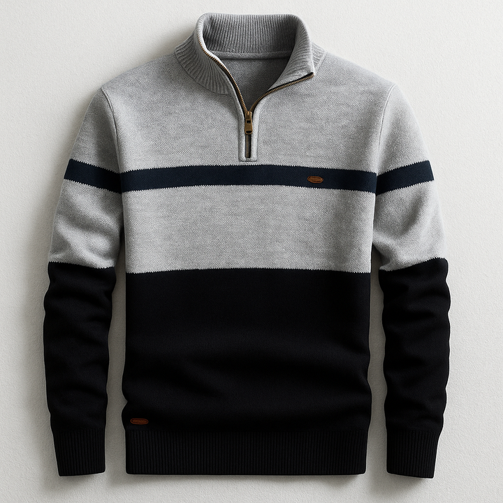 Atlas Two-Tone Zip Pullover