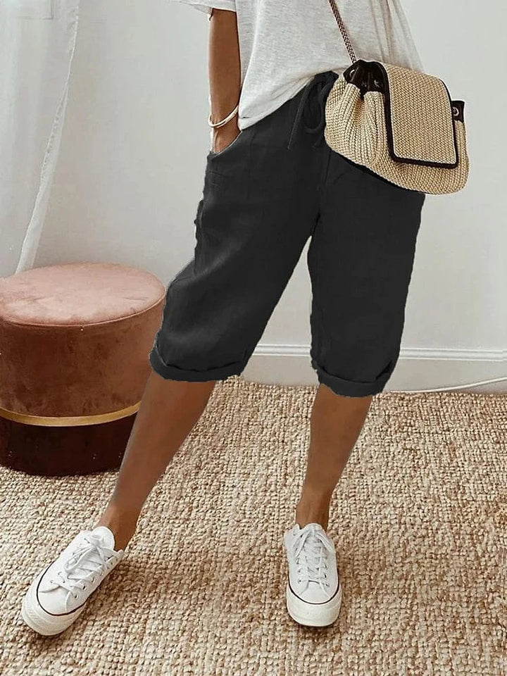 Rosa Cotton and Linen Shorts for Women