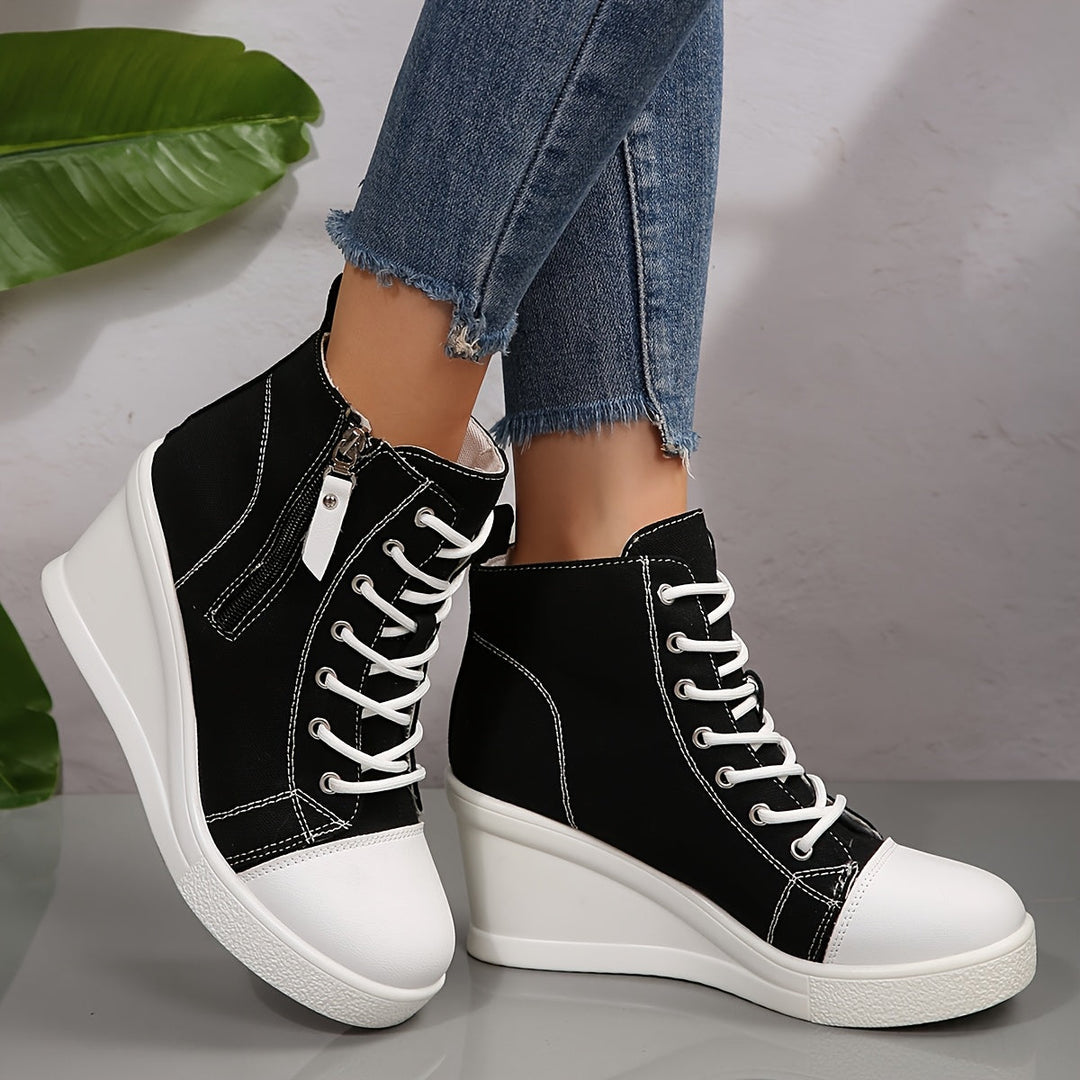 Alina Canvas Wedge Sneakers