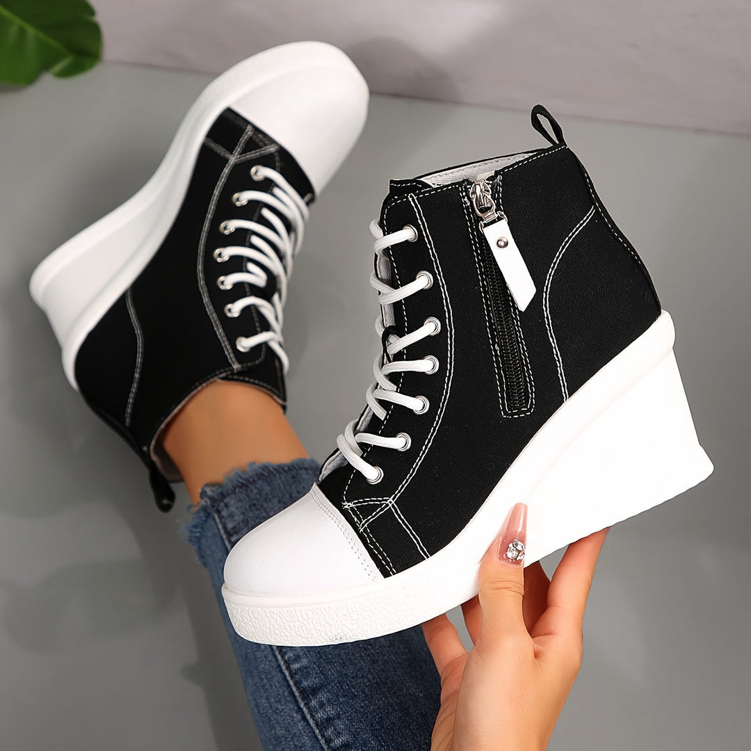 Alina Canvas Wedge Sneakers