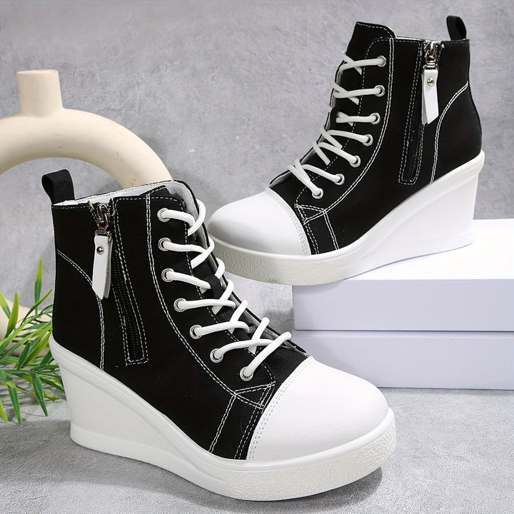 Alina Canvas Wedge Sneakers