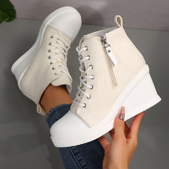 Alina Canvas Wedge Sneakers