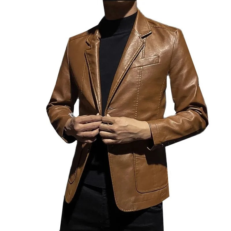 Jack Casual Bomber Leather Jacket